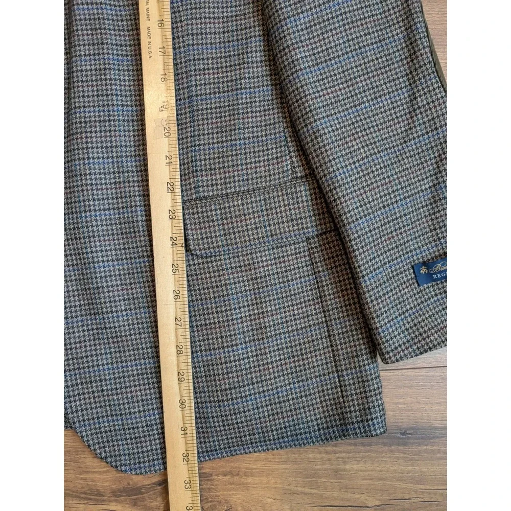 NWT Brooks Brothers Regent Fit Houndstooth Blazer Mens 48R‎ Tweed Elbow Patches